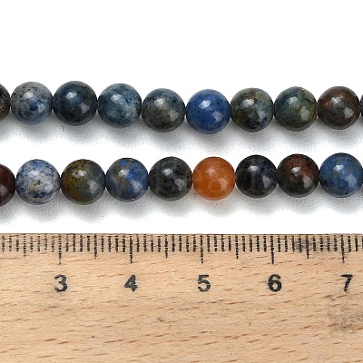 Natural Dumortierite Beads Strands X-G-F826-A01-6mm-1
