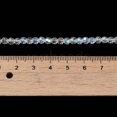 Electroplate Transparent Glass Beads Strands EGLA-A035-T4mm-L19-1