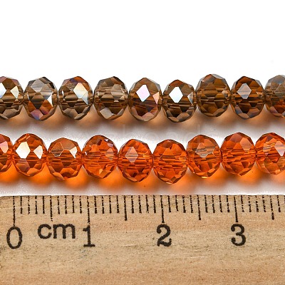 Electroplate Glass Beads Strands EGLA-A034-T6mm-J-1