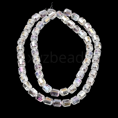 Electroplate Transparent Column Glass Beads Strands EGLA-A043-02-AB04-1