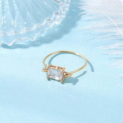 Transparent Glass Finger Rings RJEW-JR00869-01-1