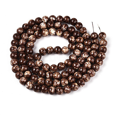 Baking Paint Glass Beads Strands DGLA-N016-8mm-05-1