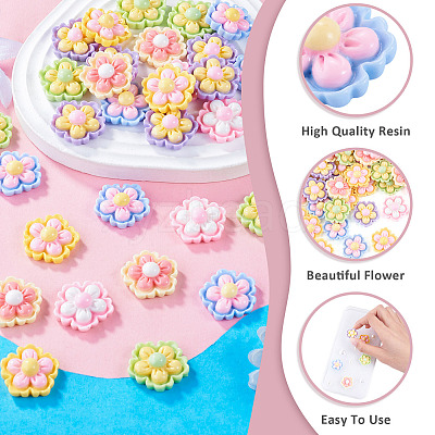 50Pcs Opaque Cartoon Resin Decoden Cabochons RESI-TA0005-64-1