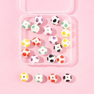 20Pcs 5 Colors Handmade Porcelain Beads PORC-FS0001-19-1