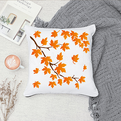 1 Set Autumn Theme PET Hollow Out Drawing Painting Stencils DIY-MA0001-54-1