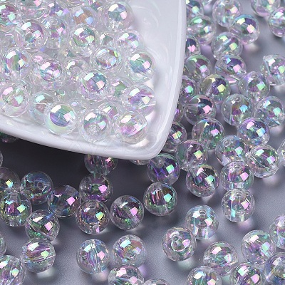 Eco-Friendly Transparent Acrylic Beads PL735-2-1