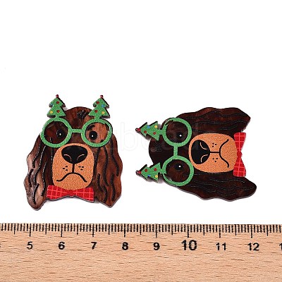 Christmas Theme Printing Acrylic Pendants BACR-N002-01J-1