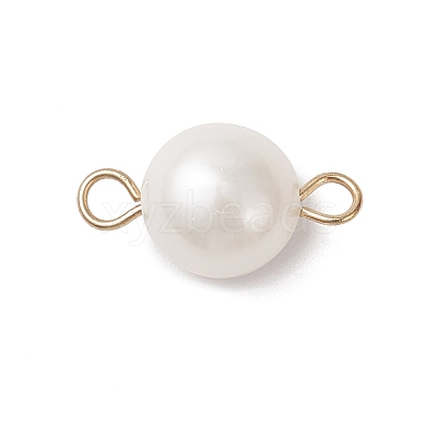 Natural Pearl Two Sides Polished Connector Charms PALLOY-JF04637-1