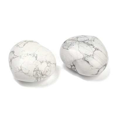 Heart Natural Howlite Palm Stone G-C186-03D-1