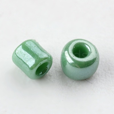 DIY Craft Beads 12/0 Opaque Colors Lustered Round Glass Seed Beads X-SEED-A012-2mm-127-1