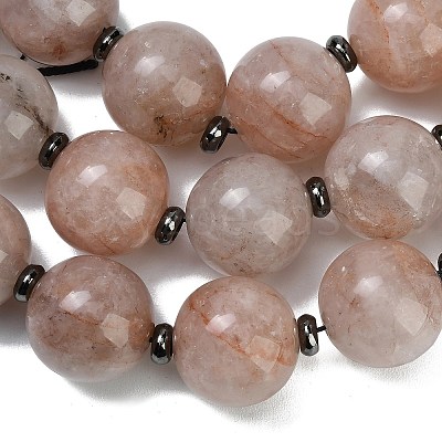 Natural Hematoid Quartz Ferruginous Quartz Beads Strands GG-CBA007A-D09-02-1