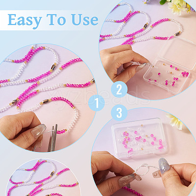 Glass Beaded Adjustable Waist Chains for Women AJEW-TA0005-78A-1