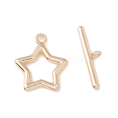 Brass Toggle Clasps KK-H429-02LG-1