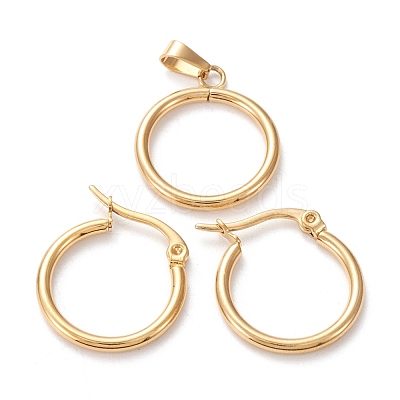 304 Stainless Steel Jewelry Sets SJEW-G077-30G-A-1