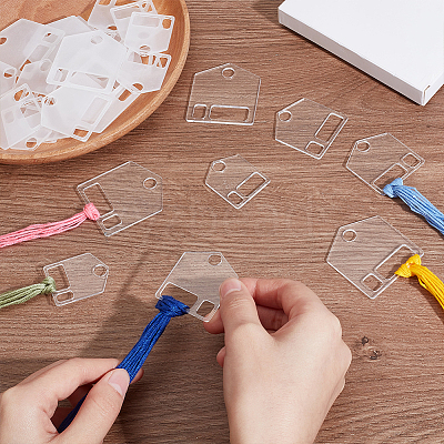 30Pcs 3 Style Acrylic Thread Winding Boards FIND-PH0018-40-1