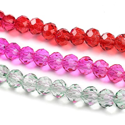 Transparent Painted Glass Beads Strands DGLA-A034-T4mm-A24-1