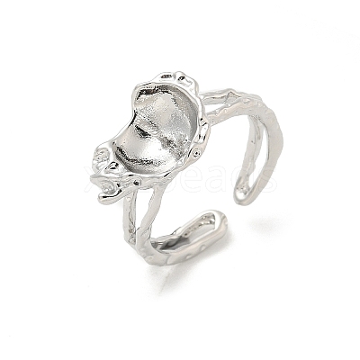 Brass Cup Peg Open Cuff Ring Settings LS-KK-G518-10P-03-1