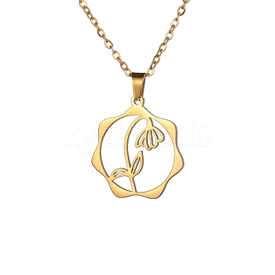 304 Stainless Steel Pendant Necklace PW-WG26640-11-1