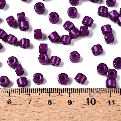 Opaque Baking Paint Glass Seed Beads SEED-T008-02U-1