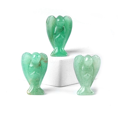 Natural Green Aventurine Carved Healing Angel Figurines PW-WG73241-02-1