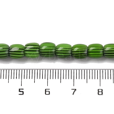 Handmade Lampwork Chevron Beads Strands LAMP-K041-01A-12-1