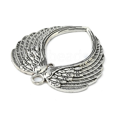Tibetan Style Alloy Wing Large Pendants TIBEP-S100-AS-RS-1