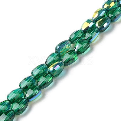 Transparent Electroplate Glass Beads Strands GLAA-Q099-F01-01-1