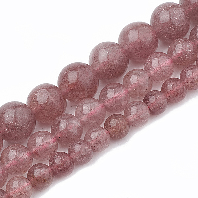 Natural Strawberry Quartz Beads Strands G-S295-15-10mm-1