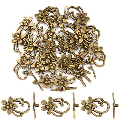 20Pcs Tibetan Style Alloy Toggle Clasps TIBE-YW0001-99AB-1