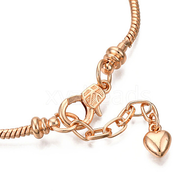 Brass European Style Bracelet Making MAK-R011-03KCG-1