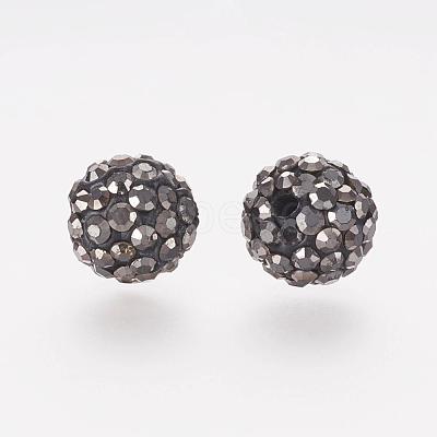 Polymer Clay Rhinestone Beads RB-K050-8mm-C03-1