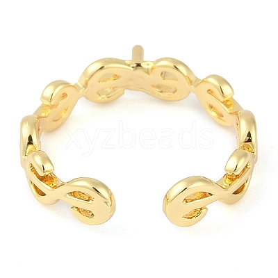 Brass Cuff Finger Ring Settings KK-L219-15A-G-1