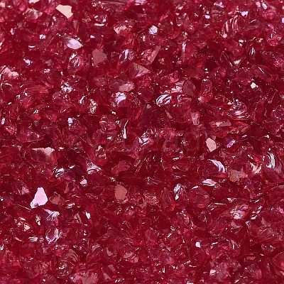 Transparent Electroplate Crushed Glass Craft GLAA-F123-12-1