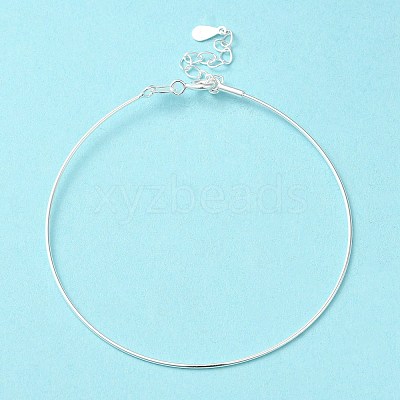 925 Sterling Silver Bangles BJEW-G681-01A-S-1