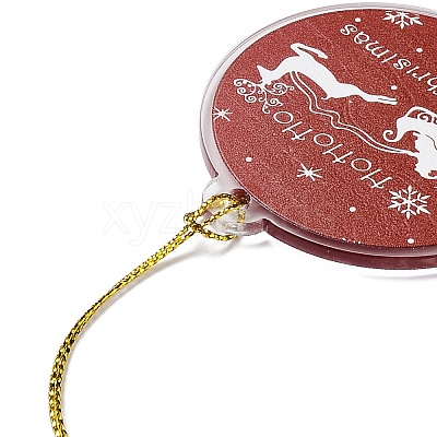 Christmas Theme Acrylic Pendant Decoration HJEW-G021-01D-1