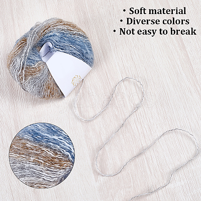 4 Skeins 2 Colors Segment Dyed Mohair Yarn OCOR-CY0002-51B-1