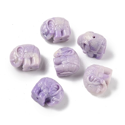 Synthetic Shell Dyed Carved Beads SHEL-K007-17-1