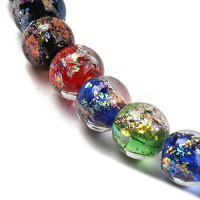 Handmade Dichroic Foil Glass Beads Strands DICH-U001-02A-1