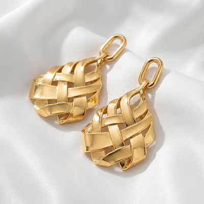 Alloy Stud Dangle Earrings WG748DE-01-1