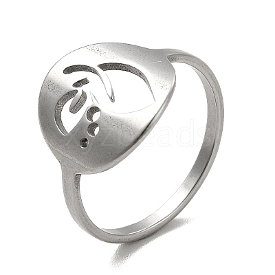 Non-Tarnish 201 Stainless Steel Finger Rings RJEW-G278-06P-1