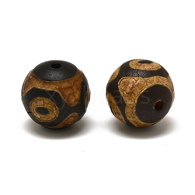 Tibetan Style 3-Eye dZi Beads G-Z020-03B-10-1