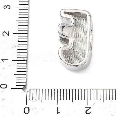 Brass Initial Beads KK-B167-27P-01E-1