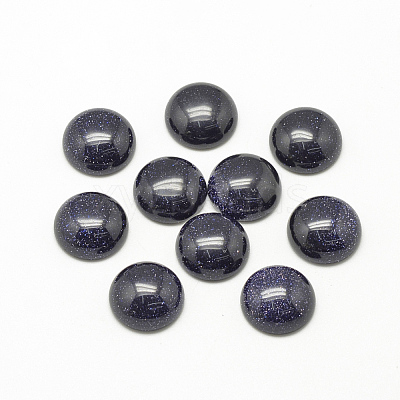 Synthetic Blue Goldstone Cabochons G-R416-12mm-34-1