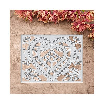 Heart Carbon Steel Cutting Dies Stencils DIY-WH0170-061-1