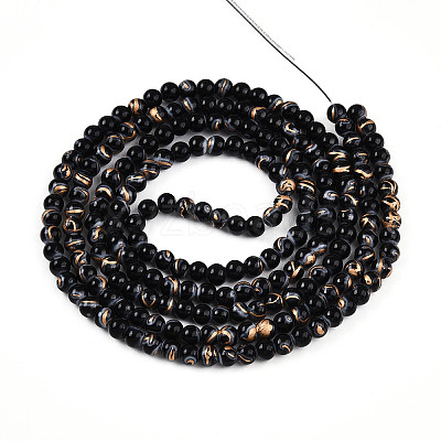 Baking Paint Glass Beads Strands DGLA-N010-6mm-M-1