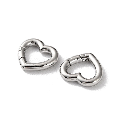 304 Stainless Steel Spring Gate Clasps X-STAS-A193-03P-1
