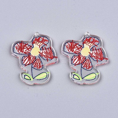 Transparent Clear Acrylic Pendants KY-S158-70-1