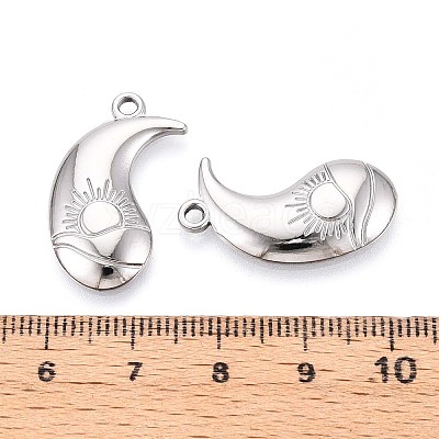 304 Stainless Steel Pendants STAS-T065-10P-1