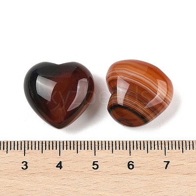 Natural Agate(Dyed & Heated) Heart Palm Stone G-Q021-04G-1
