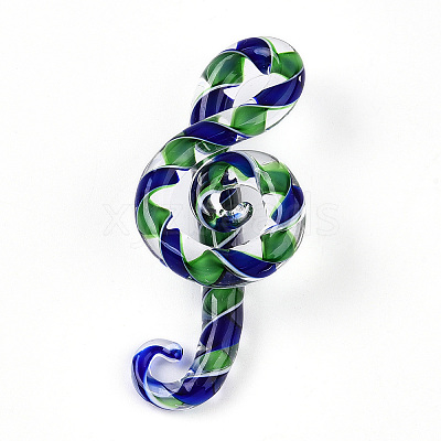 Handmade Lampwork Big Pendants LAMP-T023-07D-1
